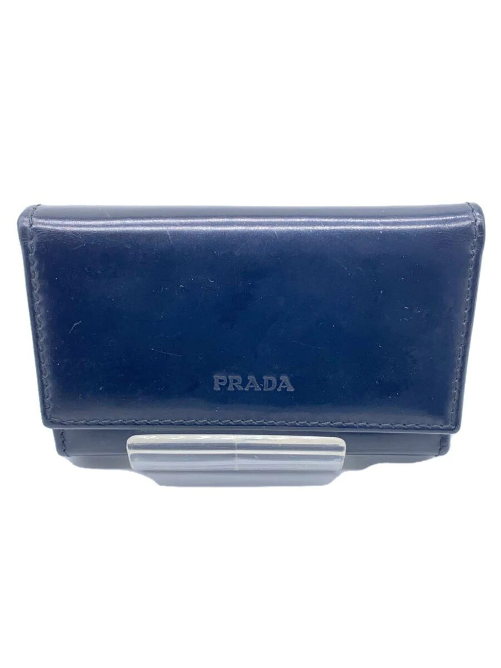 Prada Key Case Wallet Leather Black